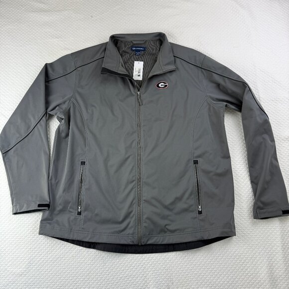 NWT Cutter & Buck Jacket Men 2XT XXL Tall WeatherTec Softshell Georgia Bulldogs - Picture 1 of 10